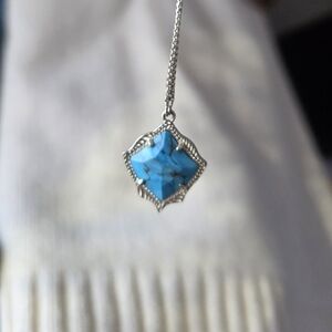 Kendra Scott Kacey Gold Bronze Veined Turquoise Magnesite Long Pendant Necklace